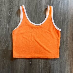 Hollister Orange Tank Top with White Trim